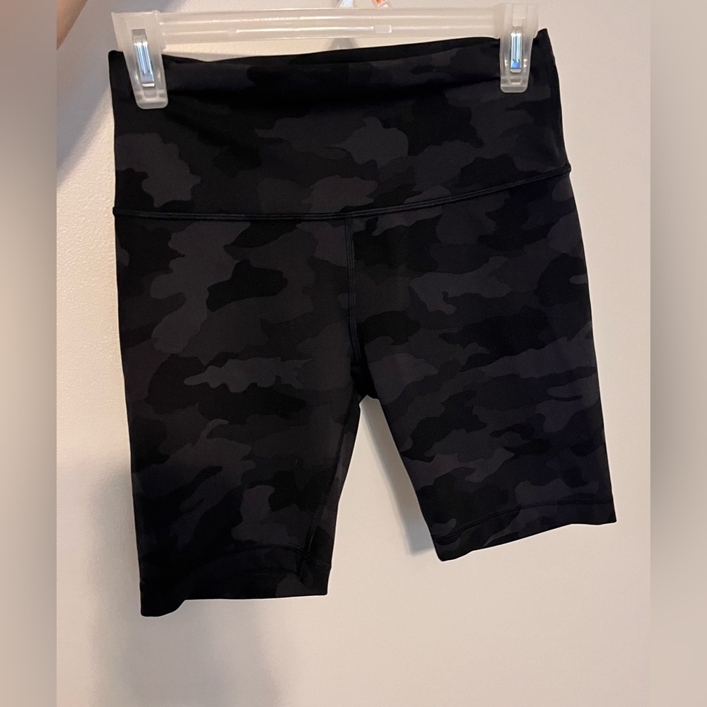 lululemon athletica Black Camo High-Rise Bike Shorts